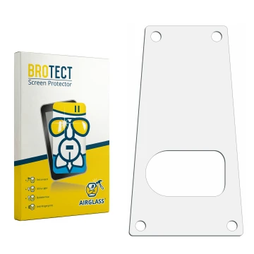 Face avant d’un emballage produit avec le logo de la marque BROTECT. À côté se trouve la protection d’écran correspondante.