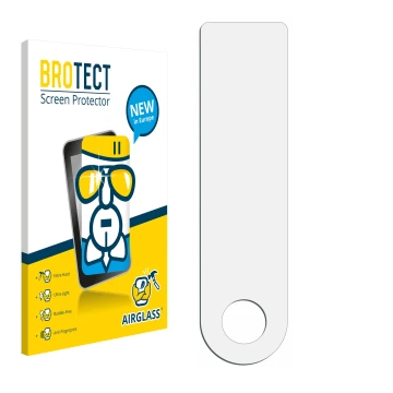 Face avant d’un emballage produit avec le logo de la marque BROTECT. À côté se trouve la protection d’écran correspondante.