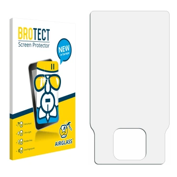 Face avant d’un emballage produit avec le logo de la marque BROTECT. À côté se trouve la protection d’écran correspondante.
