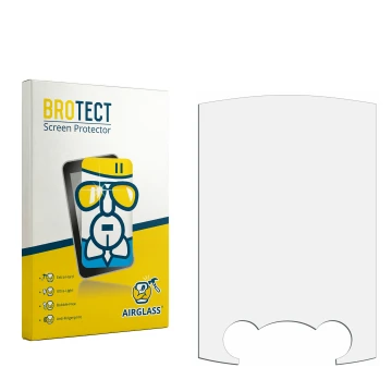 Face avant d’un emballage produit avec le logo de la marque BROTECT. À côté se trouve la protection d’écran correspondante.