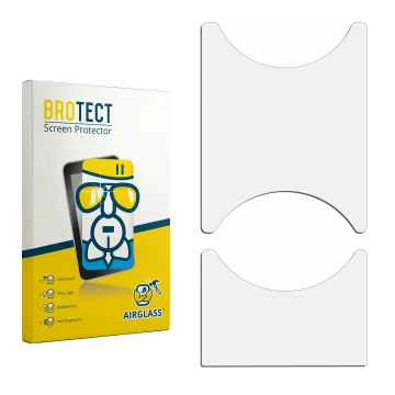 Face avant d’un emballage produit avec le logo de la marque BROTECT. À côté se trouve la protection d’écran correspondante.