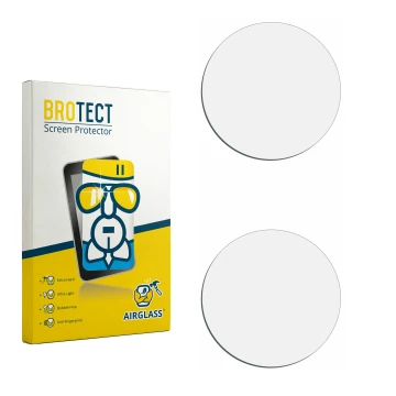 Face avant d’un emballage produit avec le logo de la marque BROTECT. À côté se trouve la protection d’écran correspondante.