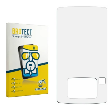 Face avant d’un emballage produit avec le logo de la marque BROTECT. À côté se trouve la protection d’écran correspondante.