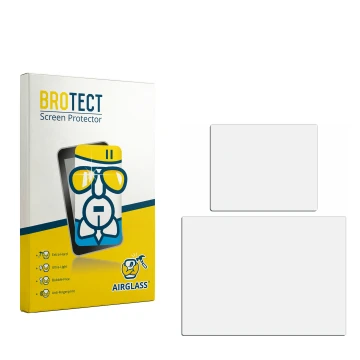Face avant d’un emballage produit avec le logo de la marque BROTECT. À côté se trouve la protection d’écran correspondante.