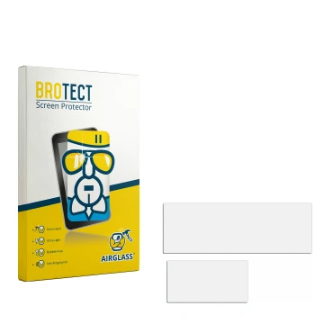 Face avant d’un emballage produit avec le logo de la marque BROTECT. À côté se trouve la protection d’écran correspondante.