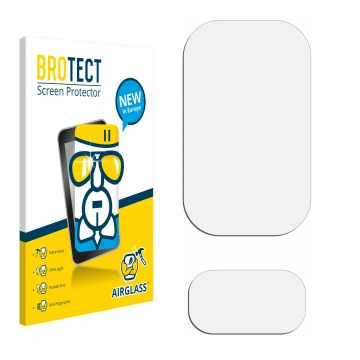 Face avant d’un emballage produit avec le logo de la marque BROTECT. À côté se trouve la protection d’écran correspondante.