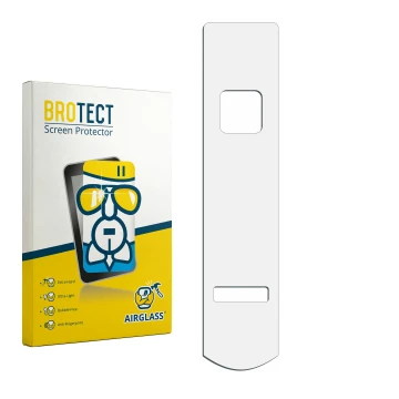 Face avant d’un emballage produit avec le logo de la marque BROTECT. À côté se trouve la protection d’écran correspondante.