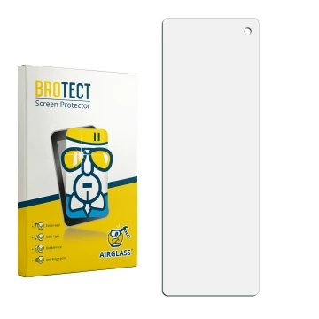 Face avant d’un emballage produit avec le logo de la marque BROTECT. À côté se trouve la protection d’écran correspondante.