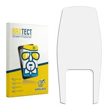 Face avant d’un emballage produit avec le logo de la marque BROTECT. À côté se trouve la protection d’écran correspondante.