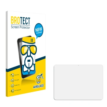 Face avant d’un emballage produit avec le logo de la marque BROTECT. À côté se trouve la protection d’écran correspondante.