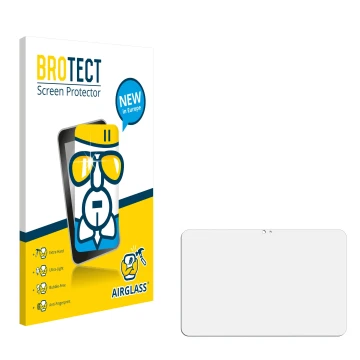 Face avant d’un emballage produit avec le logo de la marque BROTECT. À côté se trouve la protection d’écran correspondante.