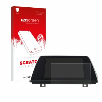 Face avant d’un emballage produit avec le logo de la marque upscreen. À côté, l’appareil BMW Professional 6.5