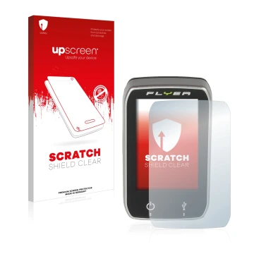 Face avant d’un emballage produit avec le logo de la marque upscreen. À côté, l’appareil Panasonic Center Unit Console (Flyer)