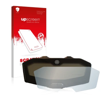 Face avant d’un emballage produit avec le logo de la marque upscreen. À côté, l’appareil Yamaha MT-07 2018-2020 est représenté