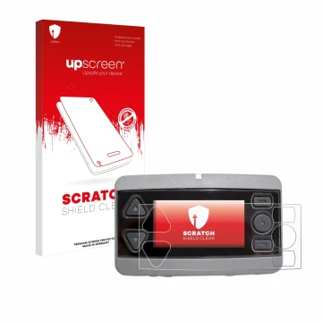 Face avant d’un emballage produit avec le logo de la marque upscreen. À côté, l’appareil Airbus P8GR est représenté avec la pr