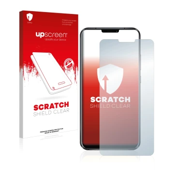 Face avant d’un emballage produit avec le logo de la marque upscreen. À côté, l’appareil ASUS ZenFone 5 ZE620KL est représenté