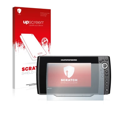 Face avant d’un emballage produit avec le logo de la marque upscreen. À côté, l’appareil Humminbird Helix 9 G3N est représenté