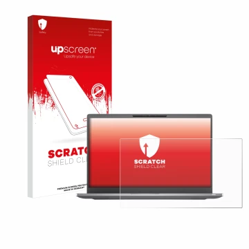 Face avant d’un emballage produit avec le logo de la marque upscreen. À côté, l’appareil Dell Latitude 7400 Non-Touch est repr