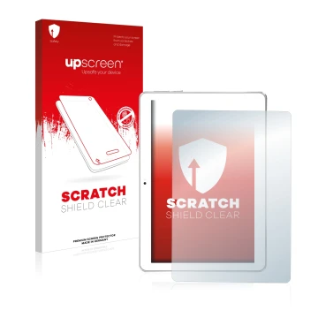 Face avant d’un emballage produit avec le logo de la marque upscreen. À côté, l’appareil Toscido X104 10