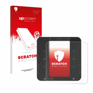 Face avant d’un emballage produit avec le logo de la marque upscreen. À côté, l’appareil ISDT P30 est représenté avec la prote