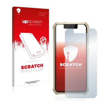 Face avant d’un emballage produit avec le logo de la marque upscreen. À côté, l’appareil iiiF150 B2021 est représenté avec la 