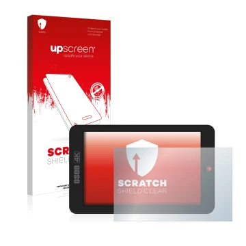 Face avant d’un emballage produit avec le logo de la marque upscreen. À côté, l’appareil Osee G7 est représenté avec la protec