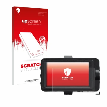 Face avant d’un emballage produit avec le logo de la marque upscreen. À côté, l’appareil Sony FX6 est représenté avec la prote