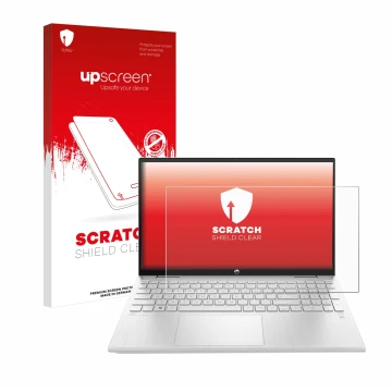 Face avant d’un emballage produit avec le logo de la marque upscreen. À côté, l’appareil HP ProBook 440 G8 est représenté avec