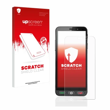 Face avant d’un emballage produit avec le logo de la marque upscreen. À côté, l’appareil Brondi Amico S Nero est représenté av