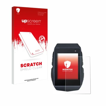 Face avant d’un emballage produit avec le logo de la marque upscreen. À côté, l’appareil Sigma ROX 11.1 Evo est représenté ave