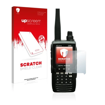 Face avant d’un emballage produit avec le logo de la marque upscreen. À côté, l’appareil Aor AR-DV10 est représenté avec la pr