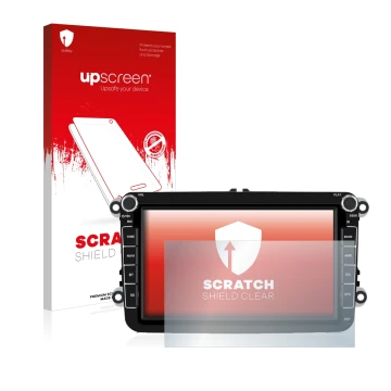 Face avant d’un emballage produit avec le logo de la marque upscreen. À côté, l’appareil Isudar T72 8