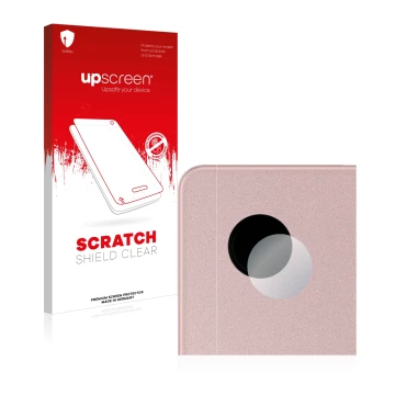 Face avant d’un emballage produit avec le logo de la marque upscreen. À côté, l’appareil Samsung Galaxy Tab A8 LTE (Caméra UNI
