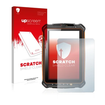 Face avant d’un emballage produit avec le logo de la marque upscreen. À côté, l’appareil i.safe MOBILE IS930.1 est représenté 