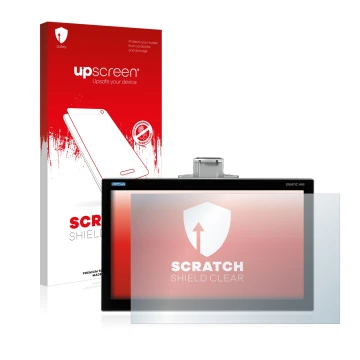 Face avant d’un emballage produit avec le logo de la marque upscreen. À côté, l’appareil Siemens Simatic HMI TP1200 Comfort Pr