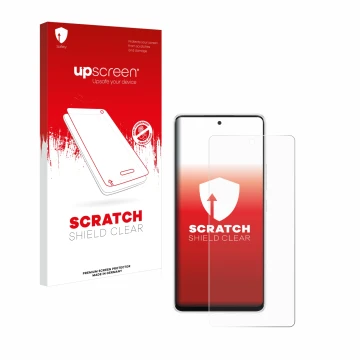 Face avant d’un emballage produit avec le logo de la marque upscreen. À côté, l’appareil Samsung Galaxy A53 5G est représenté 