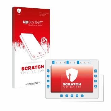 Face avant d’un emballage produit avec le logo de la marque upscreen. À côté, l’appareil Megasat HD7 Combo est représenté avec