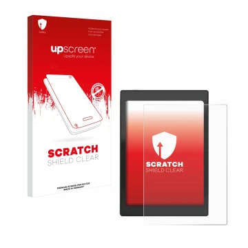 Face avant d’un emballage produit avec le logo de la marque upscreen. À côté, l’appareil Boox Nova Air C est représenté avec l