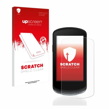 Face avant d’un emballage produit avec le logo de la marque upscreen. À côté, l’appareil Garmin Edge 1040 est représenté avec 