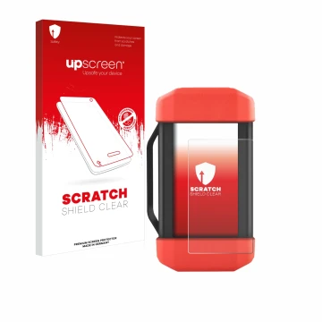 Face avant d’un emballage produit avec le logo de la marque upscreen. À côté, l’appareil Launch SRDs SmartLink est représenté 