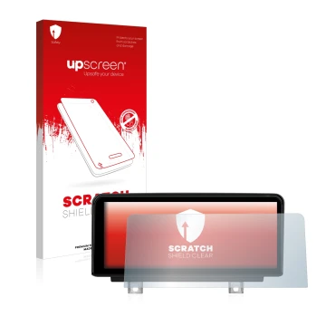 Face avant d’un emballage produit avec le logo de la marque upscreen. À côté, l’appareil Koason BMW 3 Series 10.25