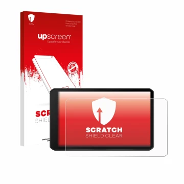 Face avant d’un emballage produit avec le logo de la marque upscreen. À côté, l’appareil Garmin DriveCam 76 est représenté ave