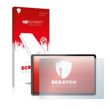 Face avant d’un emballage produit avec le logo de la marque upscreen. À côté, l’appareil Lenovo Tab P11 Pro Gen 2 est représen