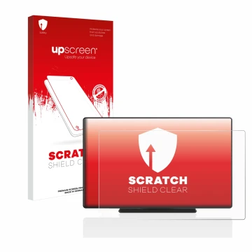 Face avant d’un emballage produit avec le logo de la marque upscreen. À côté, l’appareil Carpuride W901 9