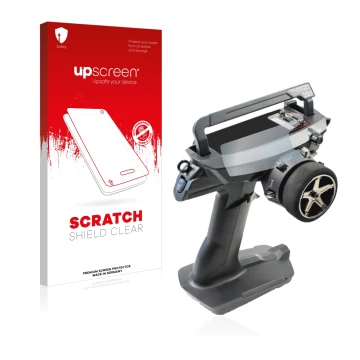 Face avant d’un emballage produit avec le logo de la marque upscreen. À côté, l’appareil Sanwa MT 44 / MT 5 est représenté ave