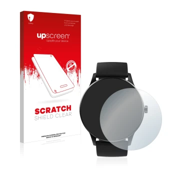 Face avant d’un emballage produit avec le logo de la marque upscreen. À côté, l’appareil Denver SW-173 est représenté avec la 