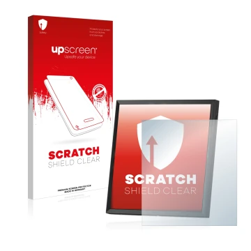 Face avant d’un emballage produit avec le logo de la marque upscreen. À côté, l’appareil Divoom Pixoo-64 est représenté avec l