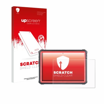 Face avant d’un emballage produit avec le logo de la marque upscreen. À côté, l’appareil Launch X-431 PRO3S+ V2.0 est représen