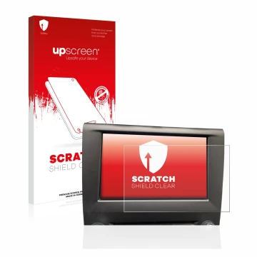 Face avant d’un emballage produit avec le logo de la marque upscreen. À côté, l’appareil Ford Mondeo S&S Business sync 3 2016 