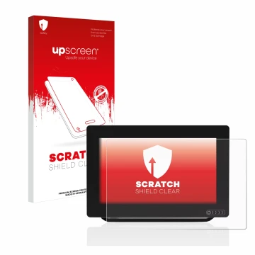Face avant d’un emballage produit avec le logo de la marque upscreen. À côté, l’appareil Raymarine Axiom 9 est représenté avec